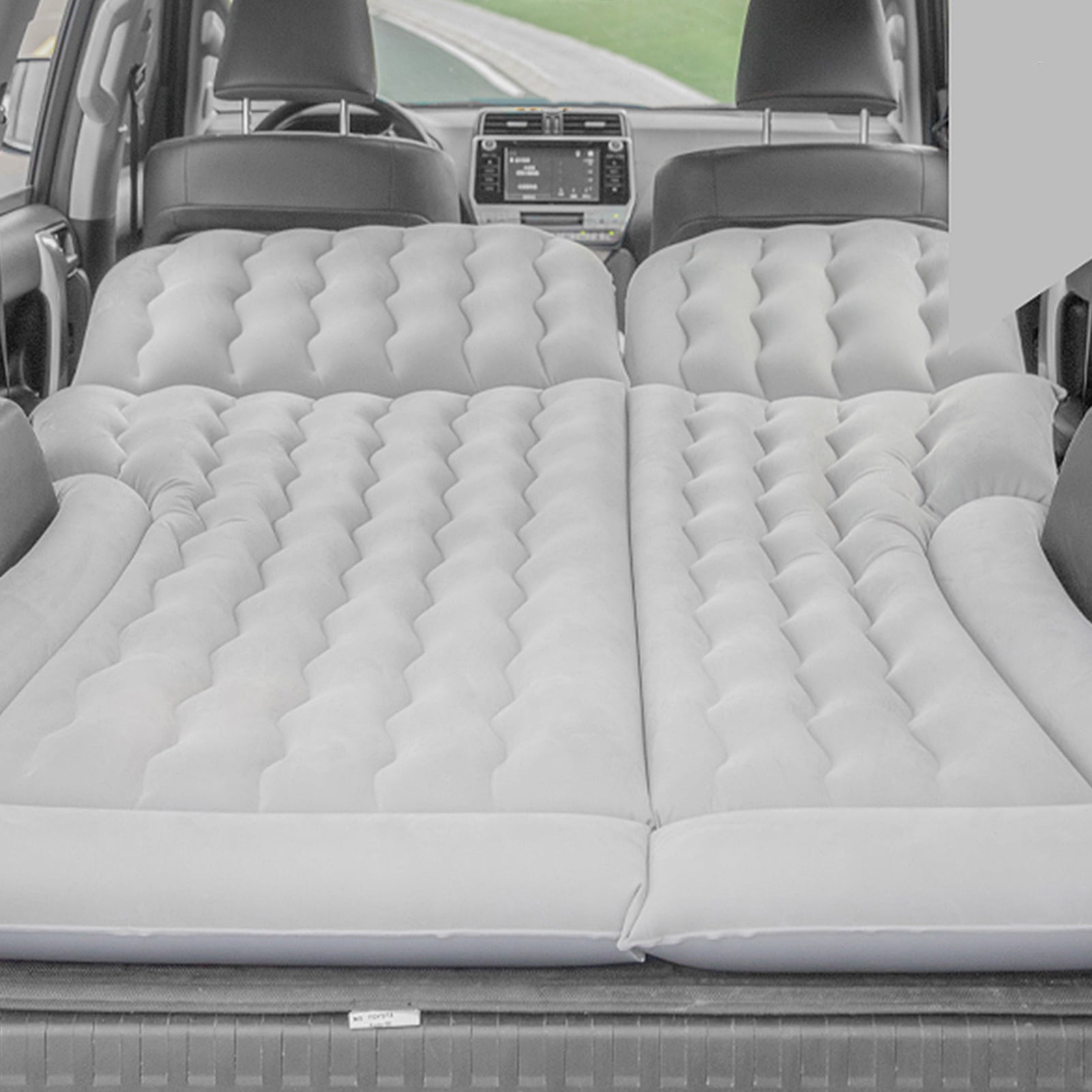 Octpeak Car/Travel Inflatable Bed,Thickened Air Mattress Sleeping Pad Camping Accessory,Grey