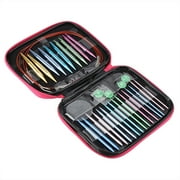 Octpeak Circular Knitting Needle Kit,Crochet Set,Interchangeable Aluminum Circular Knitting Needle Sets