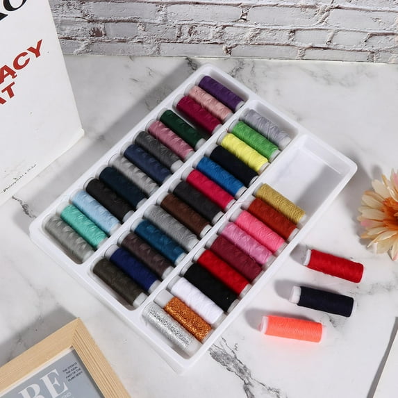 Octpeak Clothes Sewing Thread,39Pcs  Household Sewing Machine Colorful Polyester Thread Kit Clothes Sewing Supplies Accessories,Polyester Thread
