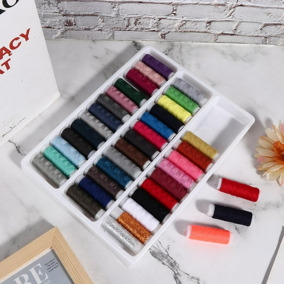 Octpeak Clothes Sewing Thread,39Pcs  Household Sewing Machine Colorful Polyester Thread Kit Clothes Sewing Supplies Accessories,Polyester Thread