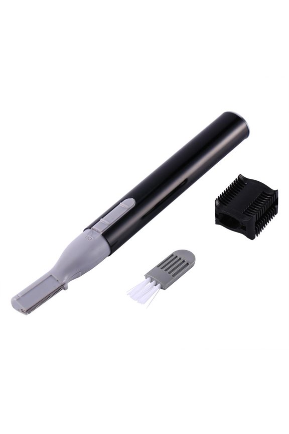 Octpeak Eyebrow Trimmer, Precision Electric Eyebrow with Comb No Pulling Sensation Painless for Face Chin Neck, Upper-Lip, Peach-Fuzz Black