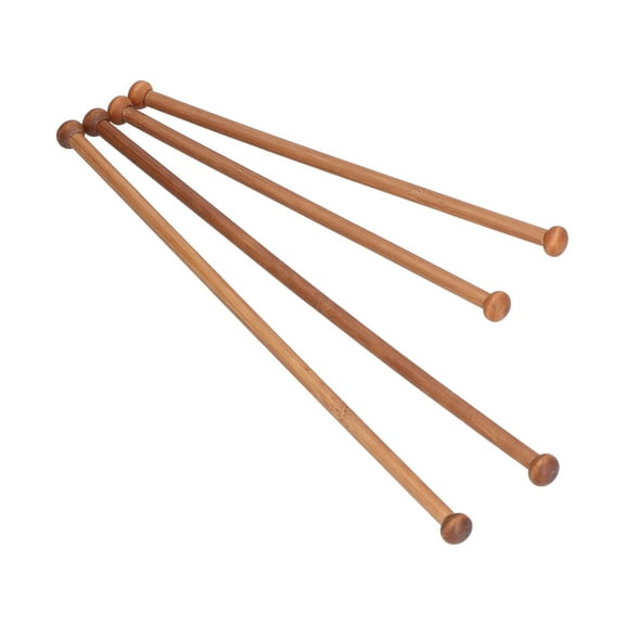 Octpeak Hanging Rod Home Decor Firm Wood Decoration, Set of 4, 09 inch