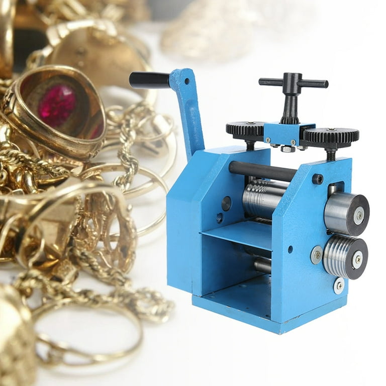 75mm Blue Manual Combination Rolling Mill Machine Jewelry Roller Mill Tool