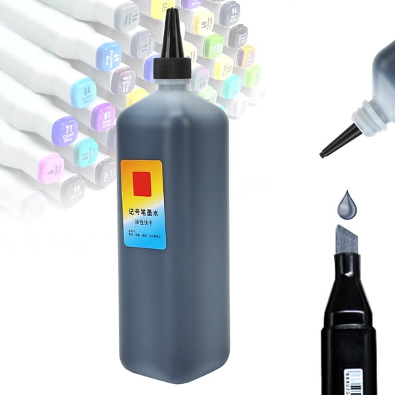 Octpeak Permanent Marker Refill Ink,Marker Refill Ink Color Permanent Poster Pen Replenishing Liquid Art Craft Supplies,Marker Replenishing Liquid