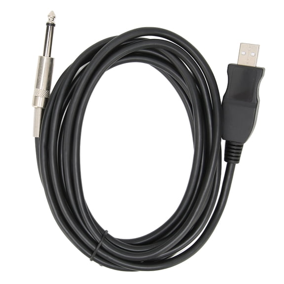 Octpeak USB Guitar Cable USB Interface Male To 6.35mm Mono Male Electric Guitar Cable For Instrument Recording Singing /9.8ft,USB Guitar Cord,3Meters Guitar Audio Cable