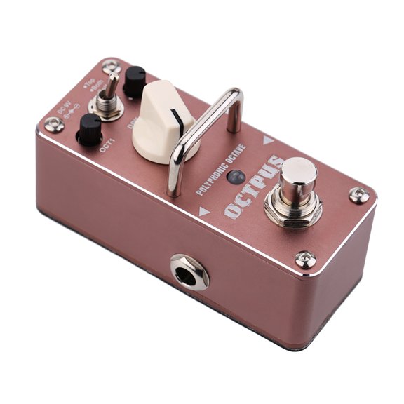 Octpus Polyphonic Octave Electric Guitar Effect Pedal with True Bypass 3 Control Knobs Mini Single Audio Effect Processor (3.5 x 1.5 x 1.8 inches / 9 x 3.8 x 4.8 cm)