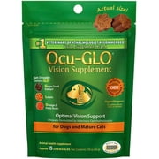 Ocu-GLO Vision Supplement for Dogs & Mature Cats by Animal Necessity with Lutein, Omega-3 Fatty Acids, Grape Seed Extract and Antioxidants to Promote Eye Health in Dogs & Cats, 15 Soft Chews