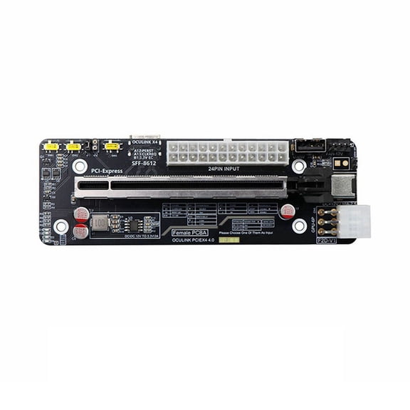 Oculink SFF-8612 to PCIE X16 PCI-E 4.0 X4 Dev Board OCuLink GPU Dock ATX 24P Power Port Mainboard External Graphics Card