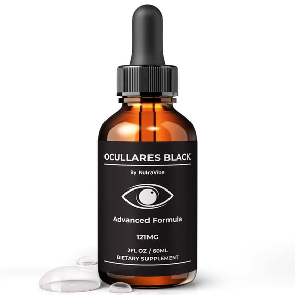 Ocullares Black Drops  Daily Eye Care Formula with Original Blend to Support Visual Wellness, Eye Comfort & Healthy Vision |Easy-to-Use Liquid for Everyday Use (30 Servings)