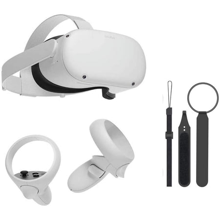 Oculus Quest 2 — Advanced All-In-One Virtual Reality Headset — 128 GB + Mazepoly Knuckle Straps