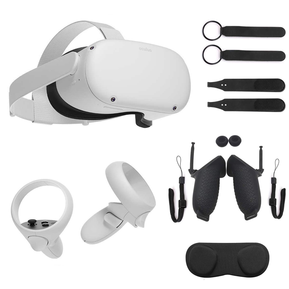 personale Drik vand Med andre band Oculus Quest 2 All-in-One Virtual Reality 128GB Gaming Headset, Touch  Controllers, with Quest 2 Anti-slip Protective Sleeve With Hand Strap  Accessory - Walmart.com