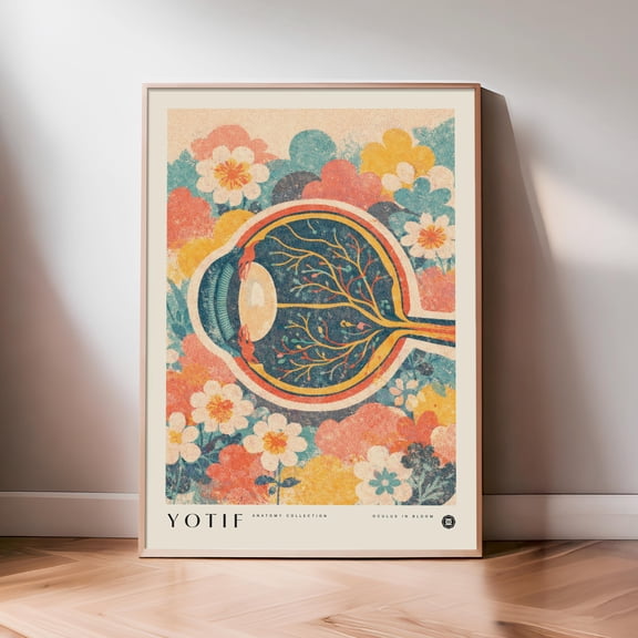 Oculus in Bloom | Anatomy Wall Art, Eye Art Print, Medical Artwork, Optometrist Poster, Med School Grad Gifts, Ophthalmologist Gift, Poster Only