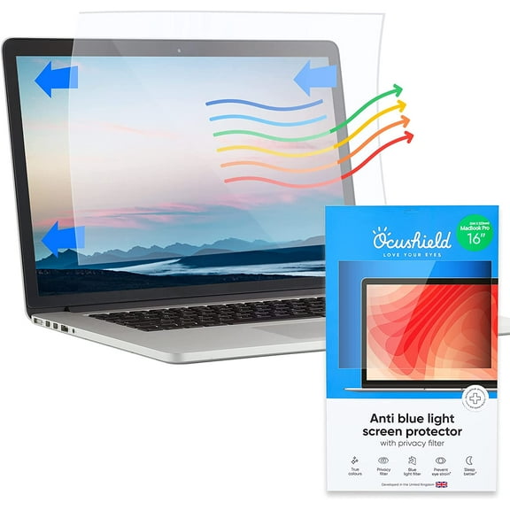 Ocushield for Macbook Pro 16" - Anti Blue Light Screen Protector For Apple Macbook Pro 16" (2019 & 2020 Model) - Anti Glare - Privacy Filter - Designed by Optometrists