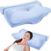 Ocuuziiisu Neck Pillows for Pain Relief Sleeping, Roll Pillow Butterfly Memory Foam Combination Pillows, Ergonomic Neck Support Pillow