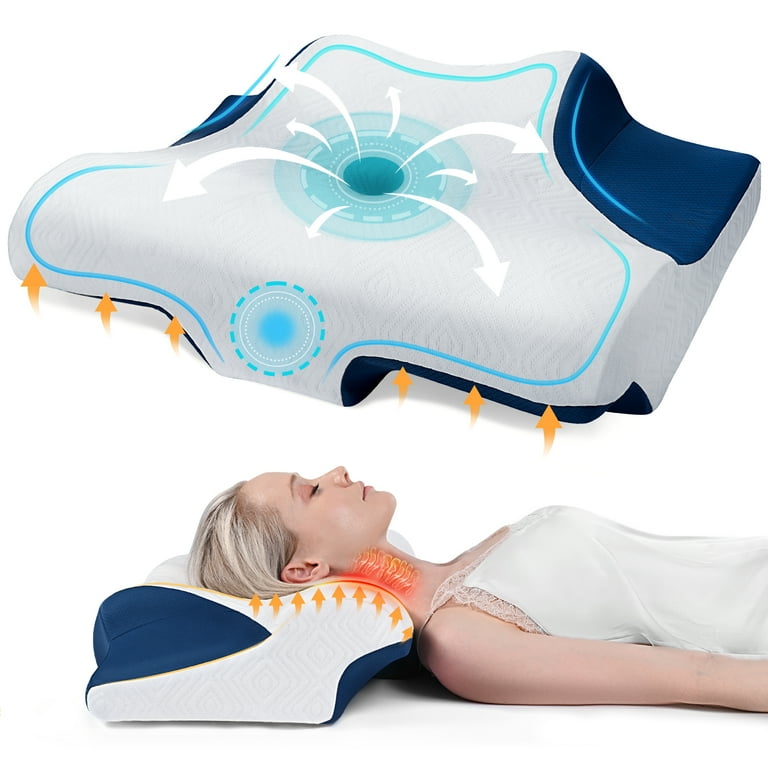 Wife Pillow - Medium Soft Support. Ergonomic Arm Holes Positioner. Bed Side Sleeper. Cervical Neck, Shoulder & Rotator Cuff Pain Relief. Fully