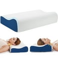 Ocuuziisu Ortho Contour Cervical Pillow for Neck & Shoulder Pain Relief, Memory Foam Support for