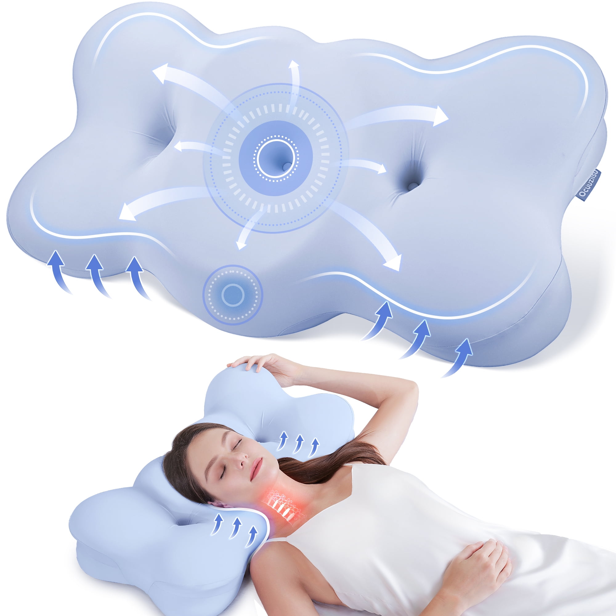 Best Side Sleeper Pillow For Neck And Shoulder Pain Ocuuziisu Neck Pillows for Pain Relief Sleeping, Neck Support Pillow