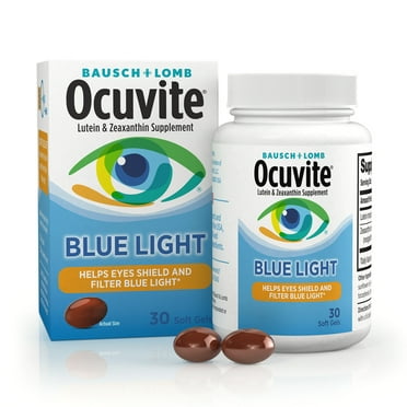Ocuvite Blue Light Eye Vitamins and Mineral Supplement with Lutein and Zeaxanthin Softgels, 30 Count