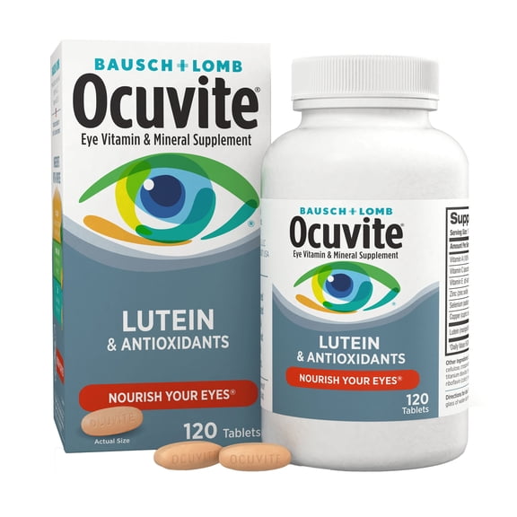 Ocuvite Eye Vitamins & Mineral Supplement with Lutein & Antioxidants, 120 Tablets