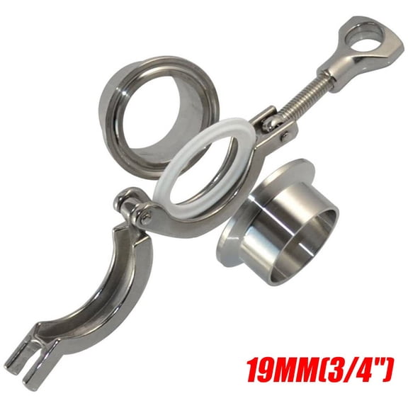 Od 3/4 - 4 In 19Mm - 102Mm Sanitary Weld Ferrule + Tri Clamp + Ptfe Gasket Ss304