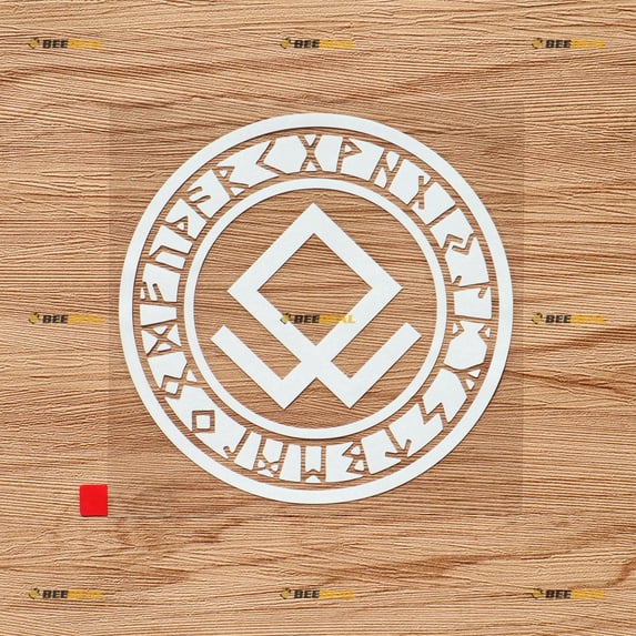 Odal Rune Viking Odin Norse Decal Vinyl Sticker - White 5 Inches ...