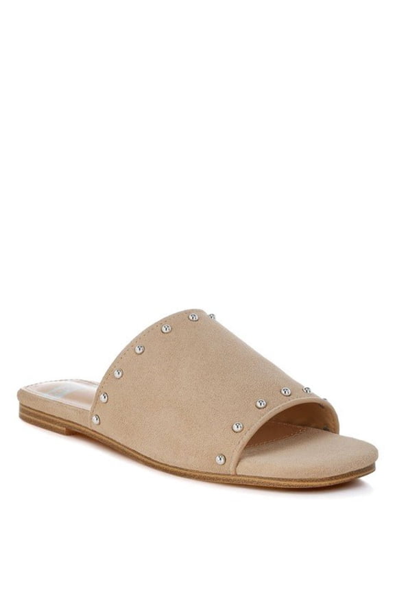 Rag Company Odalia Soft Suede Leather Studded Flats for Women