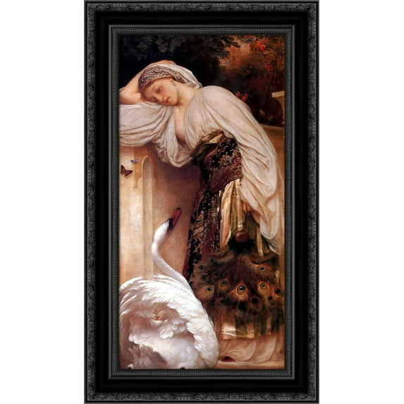 Odalisque 16x24 Black Ornate Wood Framed Canvas Art by Leighton, Lord Frederick