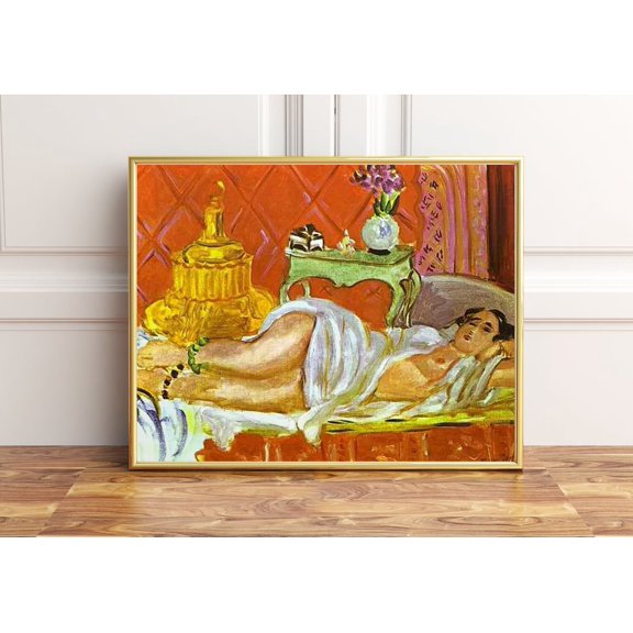 Odalisque Harmony In Red Print Wall Art Décor