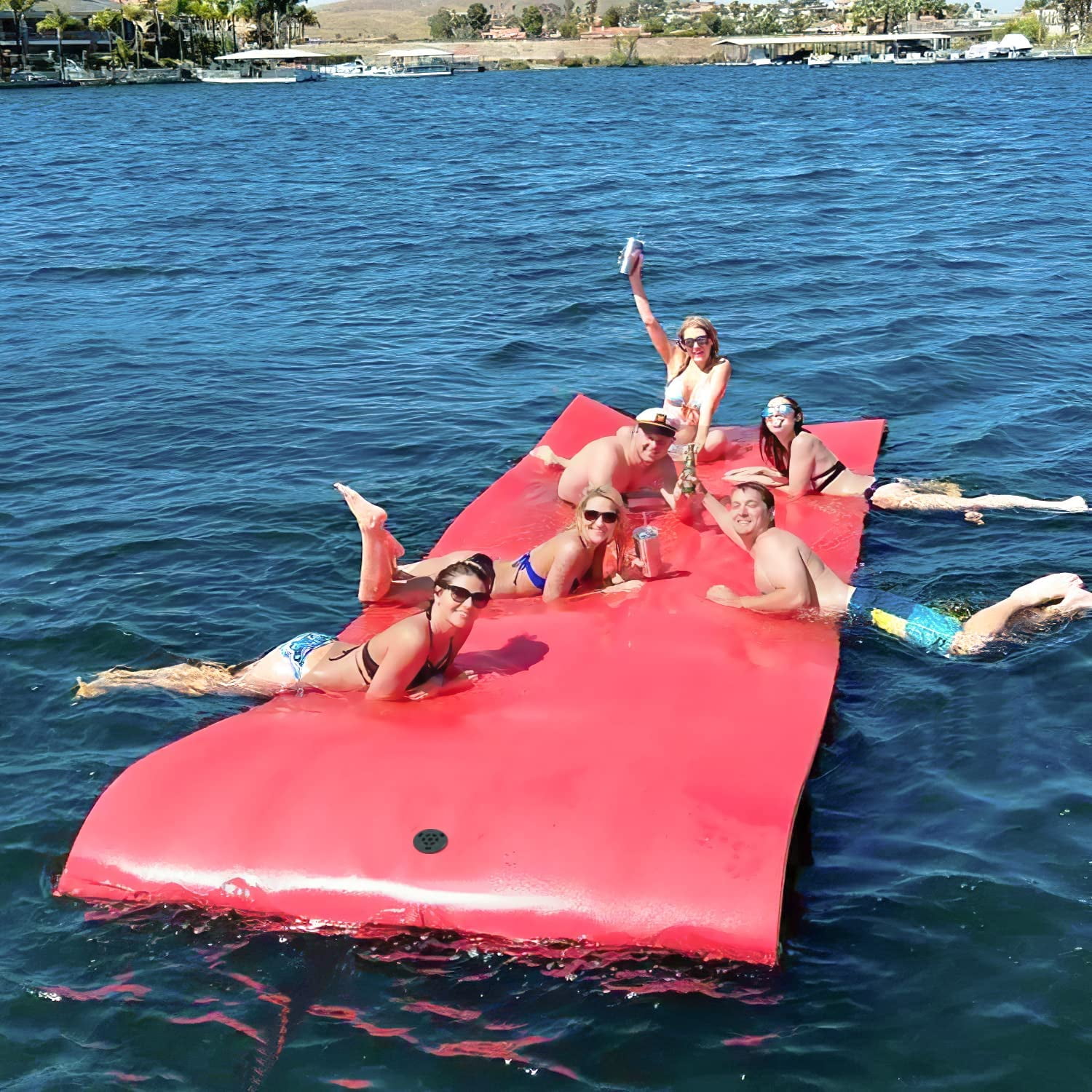 Odaof 12' x 6' Floating Water Mat for Kid and Adults, 3Layer Foam