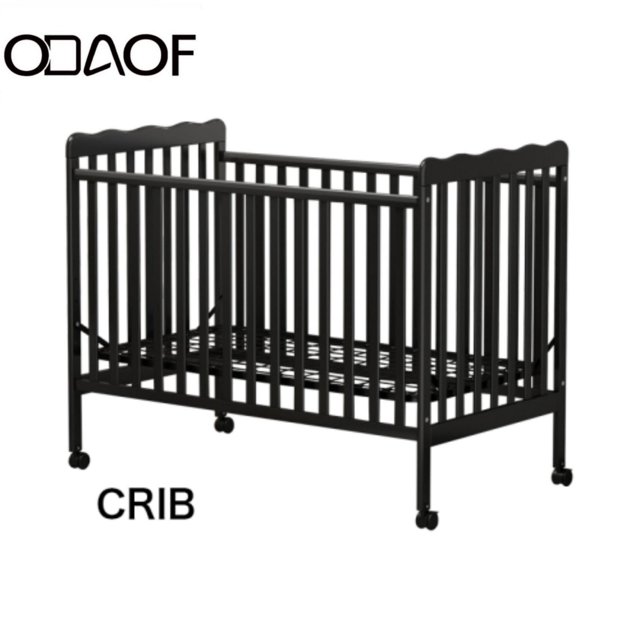 Odaof 3In1 Convertible Crib In Storm BLACK, Made Of Sustainable