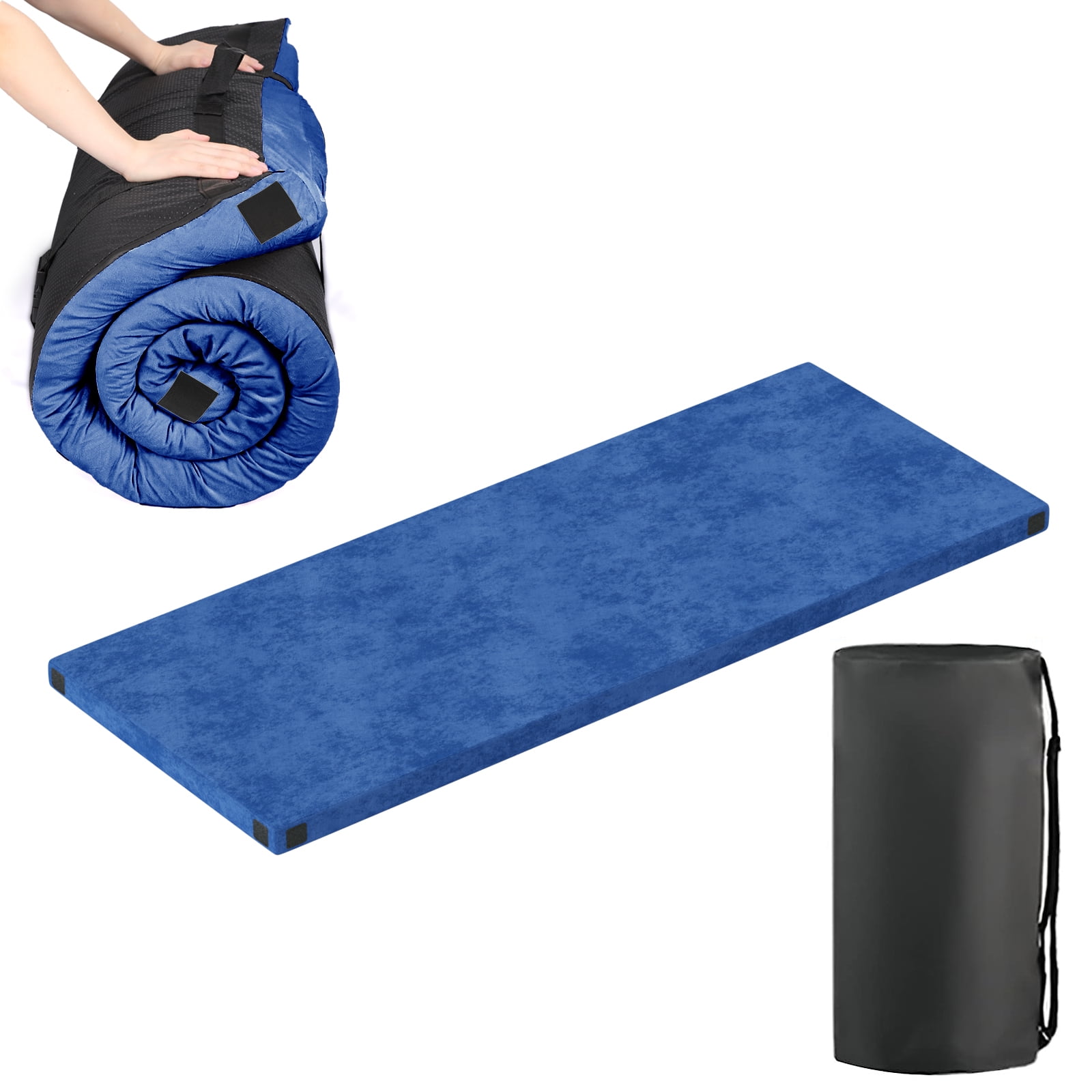 Odaof 3" Memory Foam Car Camping Mattress, Portable Roll up Sleeping