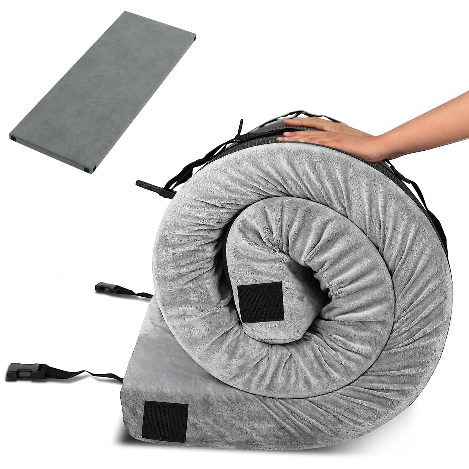 Odaof 3" Memory Foam Car Camping Mattress, Portable Roll up Sleeping