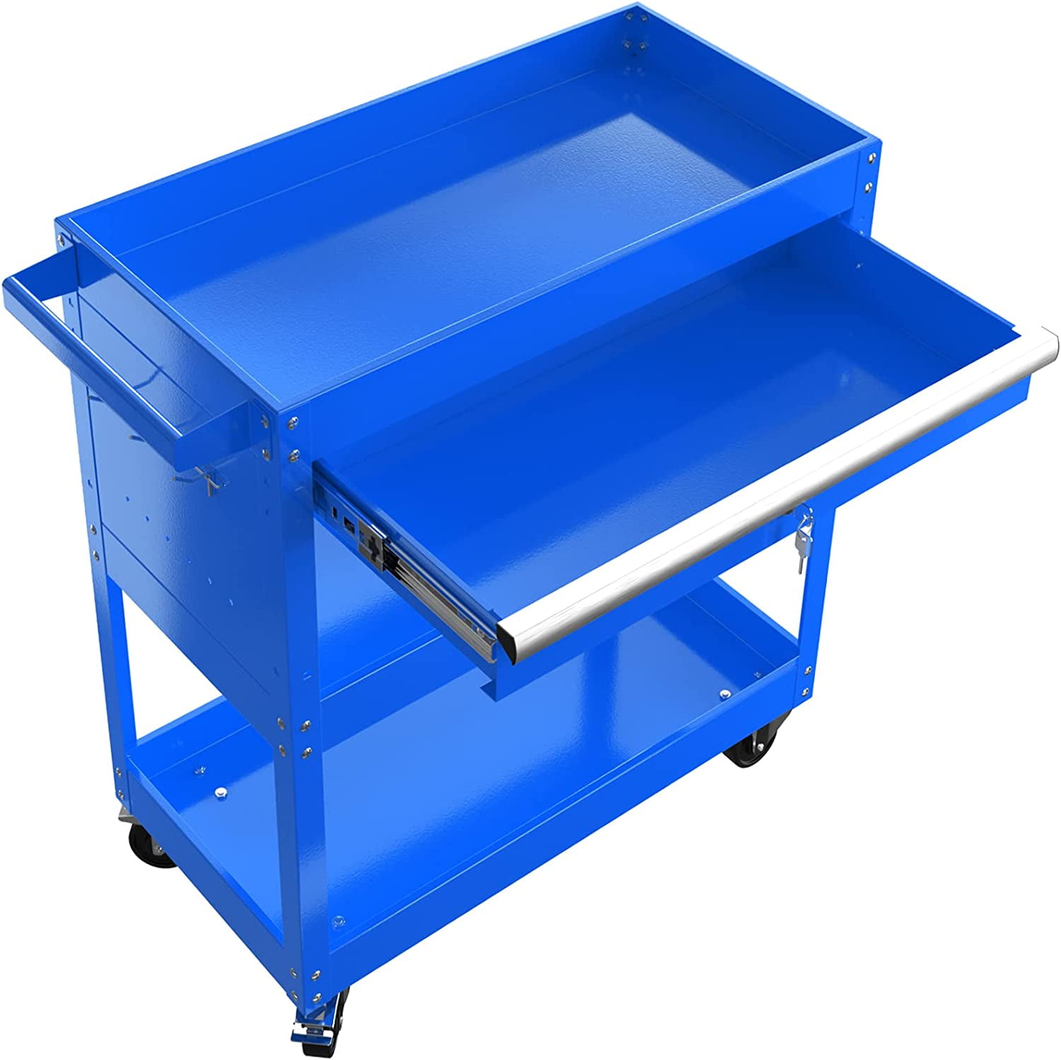 Odaof 4Wheel Big Rolling Tool Storage Cart with BallBearing Slides