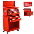 thumbnail image 1 of Odaof 8 Drawer Mechanic Tool Chest with Wheels Heavy Duty Rolling Tool Box Cabinet with Riser Sliding Drawers Keyed Locking System Top Detachable Toolbox Organizer for Workshop Red, 1 of 9