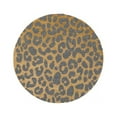 thumbnail image 1 of Odash CIRCLE-GREYLEOPARD Grey Leopard Print Circle Doormat, 28 in., 1 of 1