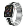 thumbnail image 1 of Odash VL-SS002BLK-45 42-44-45-49 mm Stainless Steel Two Tone Band for Apple Watch, Black & Silver, 1 of 2