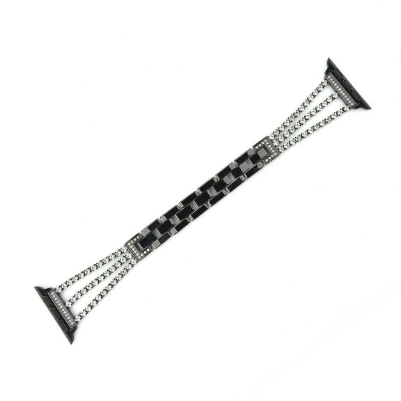 Odash VLS1-4-BLK41 Metal Bling Band for 38, 40 & 41mm iWatch - Black