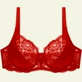 thumbnail image 1 of Odbmxy Bras for Women Plus Size Lace Push-Upwire Bras for Women Solid Support Red Adjustable Bras, 1 of 3