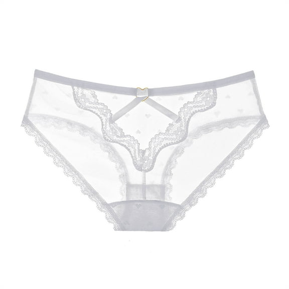 Odbmxy Briefs Womens Panties Lace Womenswear Stretch Sliqs White Solid Meshpants