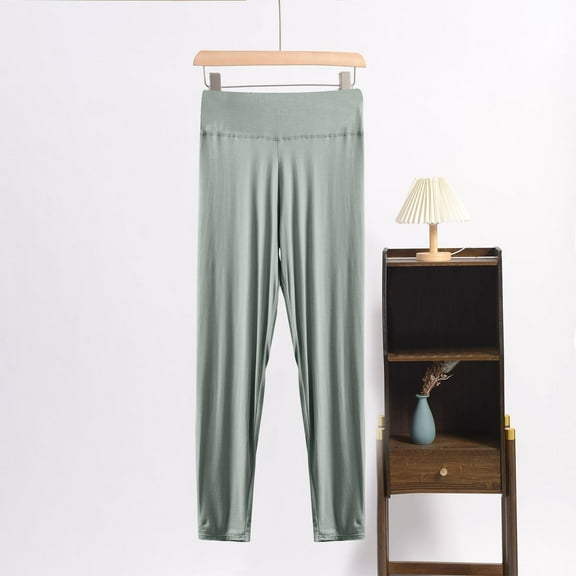 Odbmxy Cotton Leggings for Women Ankle High Rise Yoga Pants for Women Plus Size Running Plain Elastic Slim Gym Green Pants,5XL