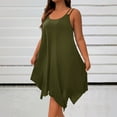 thumbnail image 1 of Odbmxy Dresses for Women Summer Sleeveless Woman Dresses Plus Size Plain Vacation Comfy Modern Fit Breathable Dresses,Green 3XL, 1 of 8