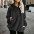 thumbnail image 1 of Odbmxy Fleece Tops for Women Soft Thick Warm Long Sleeve Hoodies Fuzzy Sweatshirts Tops with Pockets, 1 of 6
