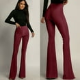 thumbnail image 1 of Odbmxy Full Plus Womens Pants High Waist Bootcut Trousers Women Plain Dressy Girlfriend Elastic Slim Red Casual Pants,XL, 1 of 8
