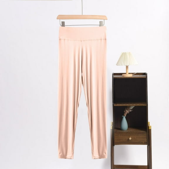 Odbmxy High Rise Leggings for Women Plus Size Ankle Cotton Yoga Pants for Women Elastic Gym Beige Plain Slim Running Pants,XXL