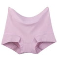 thumbnail image 1 of Odbmxy High Waisted Womens Boy Cut Underwear Cotton Plus Size Womens Panties Breathable Stretch Solid Color Panties,Pink XL, 1 of 4