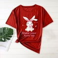 thumbnail image 1 of Odbmxy Holiday T-Shirt for Women Short Sleeve Easter Womens Shirts Plus Size Leisure Loose Summer Red Graphic Cute Tops, 1 of 4