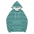 thumbnail image 1 of Odbmxy Hoodie Women Long Sleeve Green Plus Size Tops for Women Athleisure with Pocket Striped Loose Sweatshirts,XXL, 1 of 4