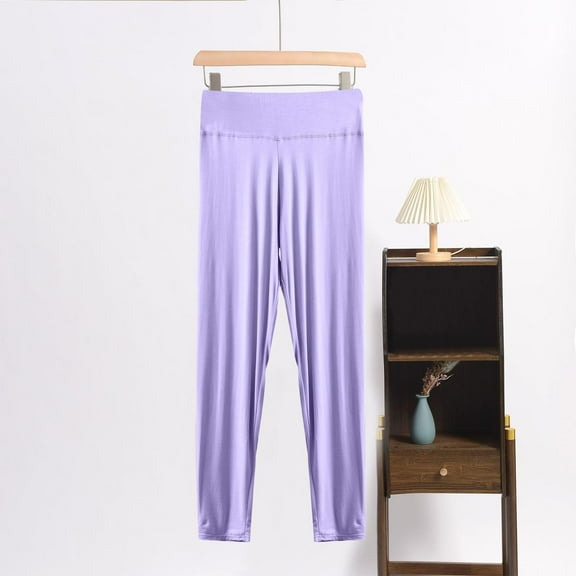 Odbmxy Leggings for Women Plus Size Cotton Ankle High Rise Womens Yoga Pants Gym Plain Purple Running Elastic Slim Pants,4XL
