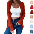 thumbnail image 1 of Odbmxy Long Sleeve Women Sweater V-Neck Sweater Cardigan Women Relaxed Fit Soft Red Button up Solid Sweaters, 1 of 10