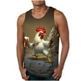 thumbnail image 1 of Odbmxy Men's Tank Tops Sleeveless Big and Tall Mens Plus Size Shirts Graphic Layering Leisure Relaxed Fit Holiday Shirts,Brown L, 1 of 4